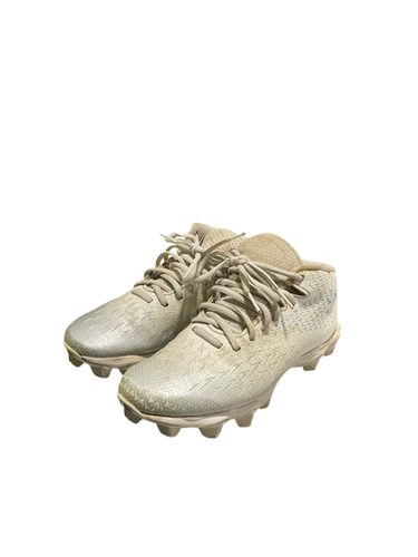 Used Under Armour BB CLEAT BB/SB Cleats Grey And White Junior 03.5 11834-S000045617