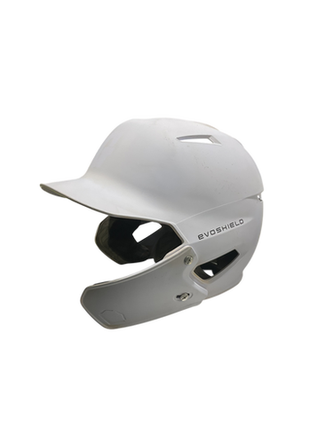 Used Evoshield WHITE BB HELMET W/ JAW Batting Helmet No Mask White SM 11834-S000045563