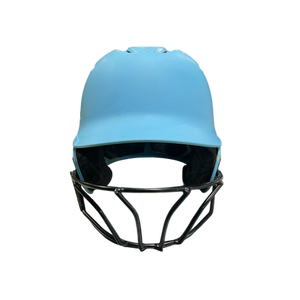 Used Evoshield BLU W/ MASK Batting Helmet w/Mask Carolina Blue One Size 11834-S000045562