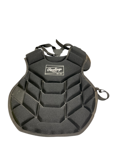 Used Rawlings BLACK CHEST PROTECTOR Catchers Chest Protector Black Intermed 11834-S000045556