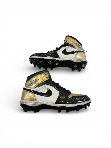 black and yellow jordan football cleats