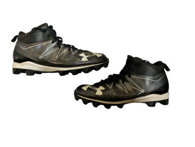 Used Under Armour BB/SB Cleats Black And White Senior 10 11873-S000231178