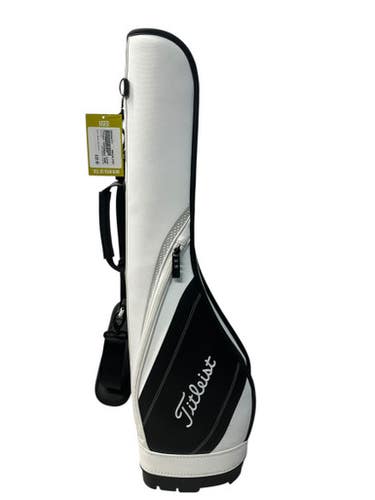 Used Titleist PERFORMANCE QUARTER Mens Stand Bag Black And White 11835-S000203777