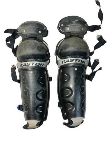 Used Easton EASTON SHINGUARDS BLK Catchers Leg Guards Black Intermed 11835-S000203787