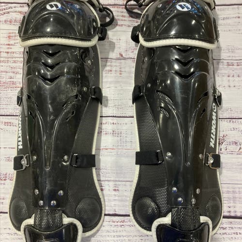 Black Adult Worth Catcher's Leg Guard 17" (New)