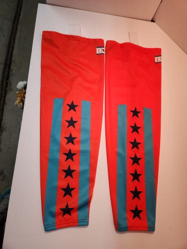 Orange Blue 29" Senior Large Socks