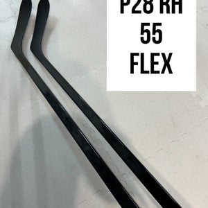 Intermediate(2)Right P28 55 Flex 63” ProBlackStock™ Unbranded Blackouts Pro Stock Hockey Sticks