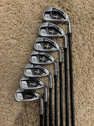 Men's 2022 Callaway Rogue ST Max Right Handed Iron Set Regular Flex Graphite Shaft (Used)