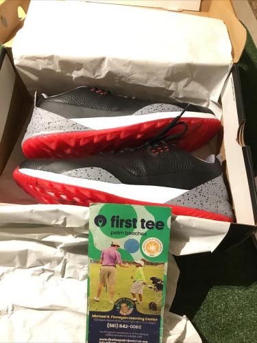 Nike Michael Jordan ADG 3 Size 11.5 Golf Shoes Black/Fire-Cement Grey