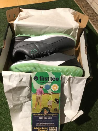 Nike Michael Jordan ADG 3 Size 7.5 Golf Shoes Dark Grey/Green Glow-Black