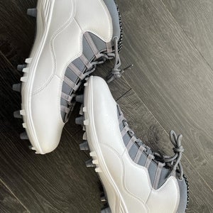 Men's Size M 12.5 (W 13.5) Adult Air Jordan X Cleats (New)