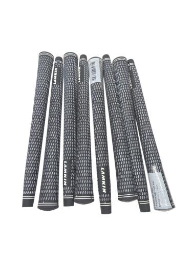 Lot of 8 Lamkin Crossline Oversize Jumbo Black 58R Golf Grips 101312