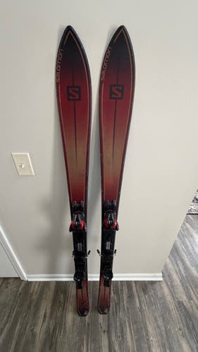 Men's 2013 Salomon 168 cm All Mountain BBR V Shape Skis With Bindings Max Din 10 (Used)