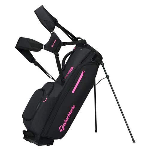 Taylor Made Flextech Stand Bag (4 way top, Black/Neon Pink) 2026 NEW