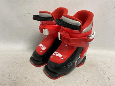 Used Nordica SPEED MACHINE J1 Boys DH Ski Boot Red 145 MP - Y07 11855-S000198548
