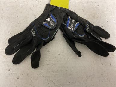 Used Srixon RAIN GOLF GLOVES PAIR Mens Golf Glove Black LG 11855-S000198532