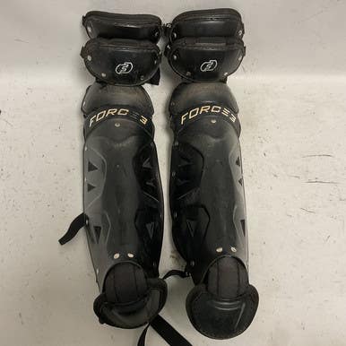 Used FORCE 3 Catchers Leg Guards Black Adult 11855-S000198509