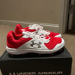 UA Yard MT Red Men's Size M 15.0 (W.16.0) Adult Under Armour Metal Cleats (New)