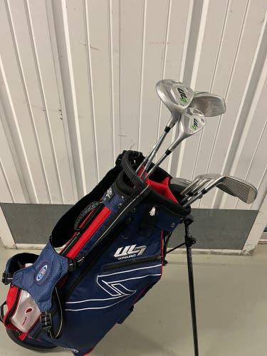 US Kids Golf Set 57 height  Full set 8 clubs LIKE NEW.