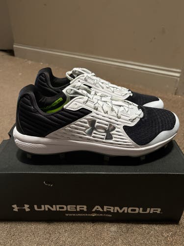 UA Yard MT Black Men's Size M 14.0 (W 15.0) Adult Under Armour Low Top Metal (New)