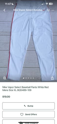 Two pairs XL baseball pants