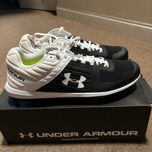 UA Yard Low ST Black Men's Size M 16.0 (W 17.0) Adult Under Armour Low Top Metal (New)