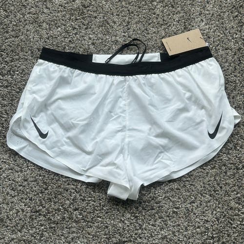 Nike Aeroswift Men's Dri-FIT ADV 2" Running Shorts White Size Large FN3349-121