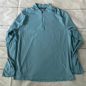 Nike Mens 1/4 Zip Long Sleeve Dri-Fit Running Top Blue Size Small DD4756-464