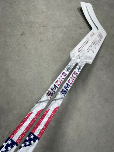 2 PACK True Hzrdus Smoke Custom Team USA 25” Paddle Senior Pro Stock - Goalie Stick