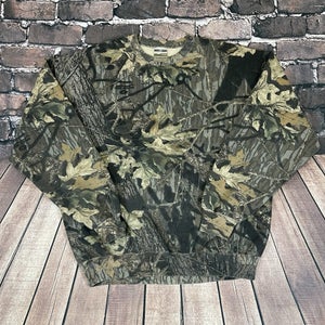 Vintage Jerzees Outdoors Mossy Oak Break Up Camo Sweatshirt Mens XL 90s Realtree