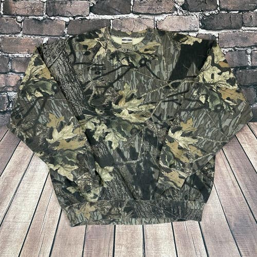 Vintage Jerzees Outdoors Mossy Oak Break Up Camo Sweatshirt Mens XL 90s Realtree