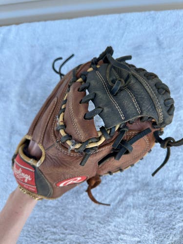 Brown Rawlings Sandlot RH Catcher's Baseball Glove 33" (Used)