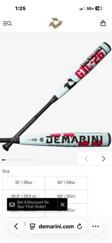 2026 DeMarini The Goods Hybrid BBCOR Certified Bat (-3) 29 oz 32" (Used)