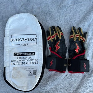 Black Youth Small Bruce Bolt Batting Gloves (Used)