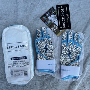 NEW Blue Adult XL Bruce Bolt Batting Gloves