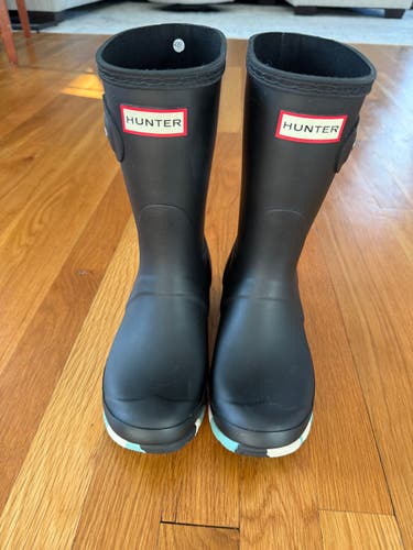 Hunter Original Short Color Spalsh Black Rain Boots (Used)