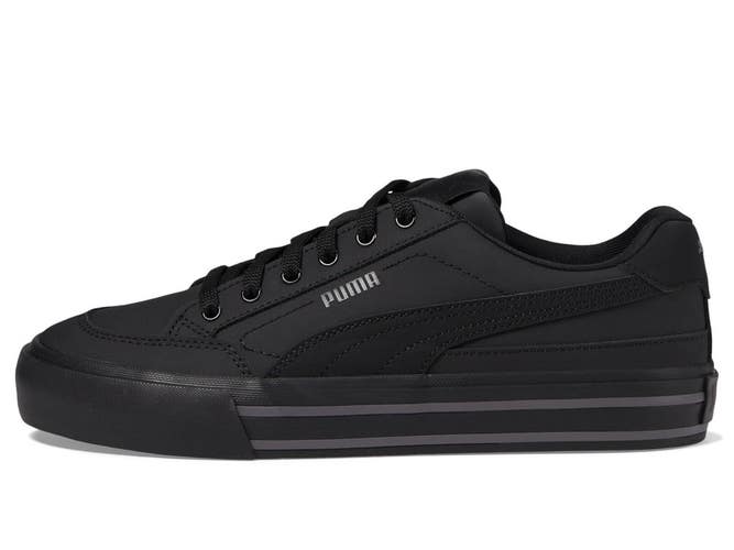 Puma Court Classic Vulc 40079501 Sneaker Men's 7.5 Black Skatebord Shoes DDK641