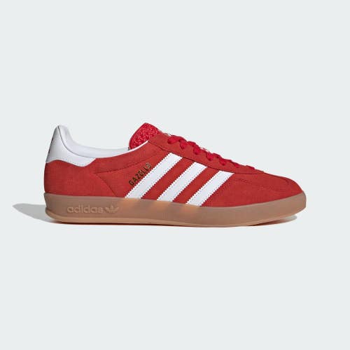 Adidas Gazelle JI2063 Sneakers Men's US 9 Red White Suede Indoor Shoes DDK669