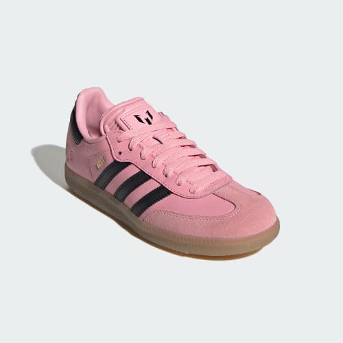 Adidas Samba Messi JR0424 Sneaker Kids 5 Pink Leather Indoor Soccer Shoes DDK664