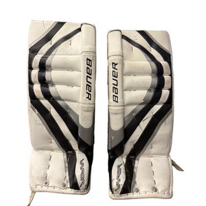 Used Bauer Vapor X50 Goalie Leg Pads Inter White 29" 10299-S000306175