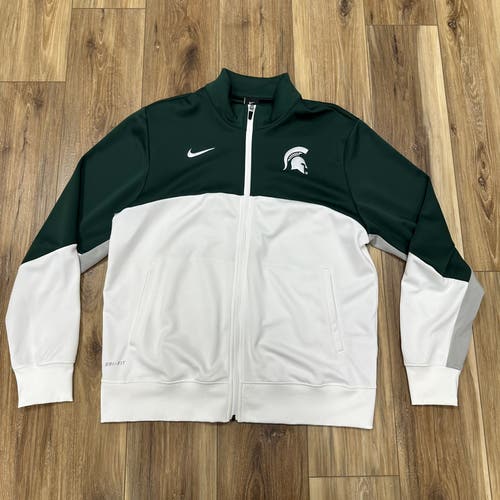 Nike Elite Basketball Michigan State Full Zip Warm Up Jacket, XL