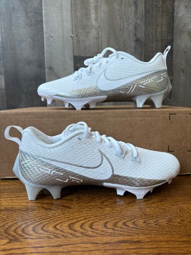 Nike Vapor Edge Speed 360 2 White Chrome Football Cleats Sz 8 NEW DA5455 Mens
