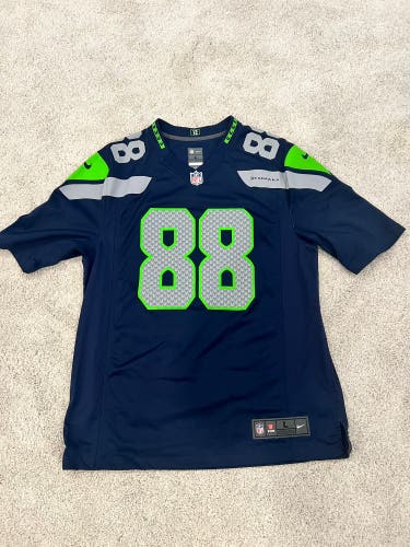 Blue Large Men's Nike IIHF PRO STOCK Jersey (Used)