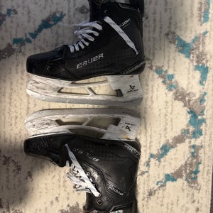 Black Bauer Supreme Shadow Hockey Skates Wide Width 9.5 (Used)