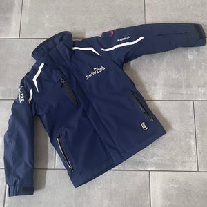 Navy Blue/White Unisex Youth Size 8 Karbon Ski Snow Jacket (Used)