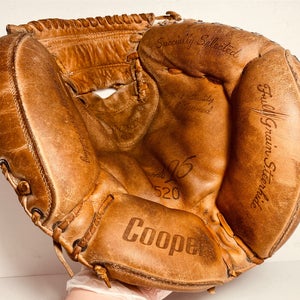 Vintage Cooper 520 Baseball Catcher's Mitt Glove Full Grain Steerhide RHT 10”