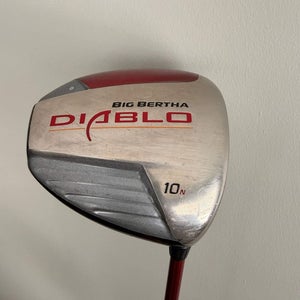 Callaway Big Bertha Diablo Driver 10 Aldila DVS 65g Stiff Flex 44.25 NICE