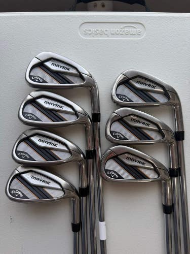 Callaway Mavrik Iron Set 4-PW KBS Max 80 Stiff Flex Standard NICE