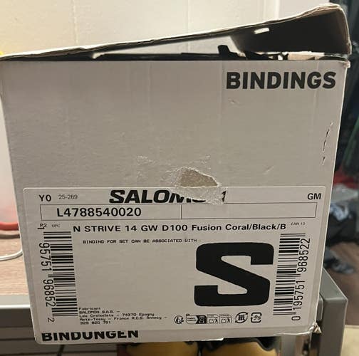 Salomon Strive Ski GW Bindings 100 mm Brake Width Max Din 14 (New)