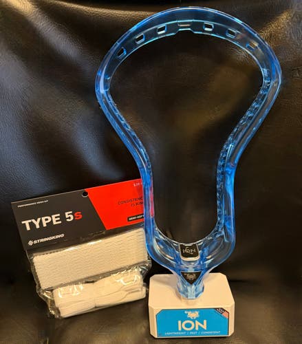 ECD Ion Lacrosse Head, Frost, with STRINGKING 5s semis soft Complete Mesh Kit valued at $39.99